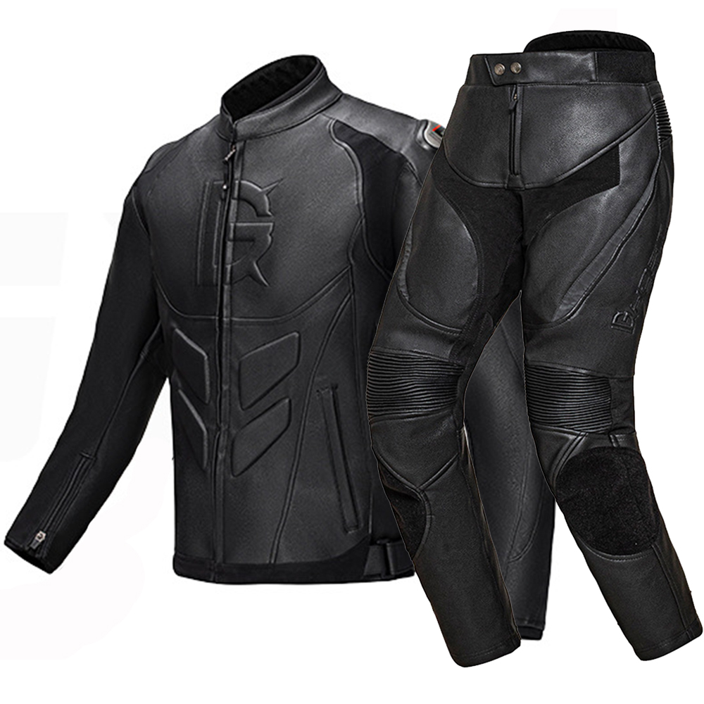 Riding Jacket Leather - Wyścigi duchów kurtka zimowa motocyklowa skórzana