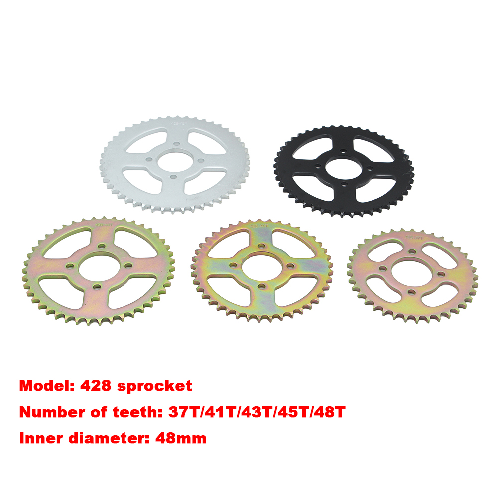 Motorcycle Gear Ratio - Zębatka 428 37T/41T/43T/45T/48T 48mm Tylna Zębatka