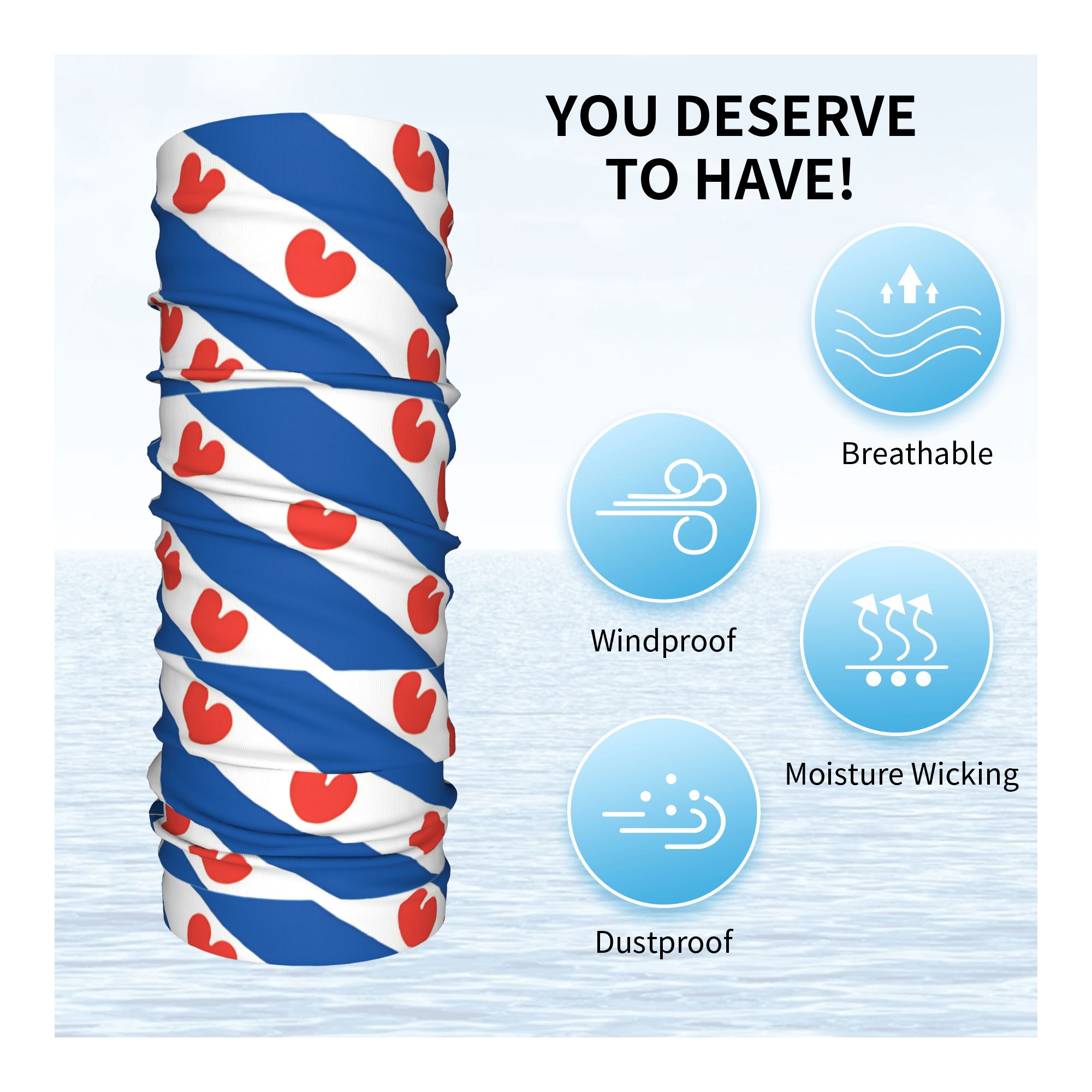 Bandana z flagą Fryzlandii, ma – Neck Warmer Balaclava recenzja i cena