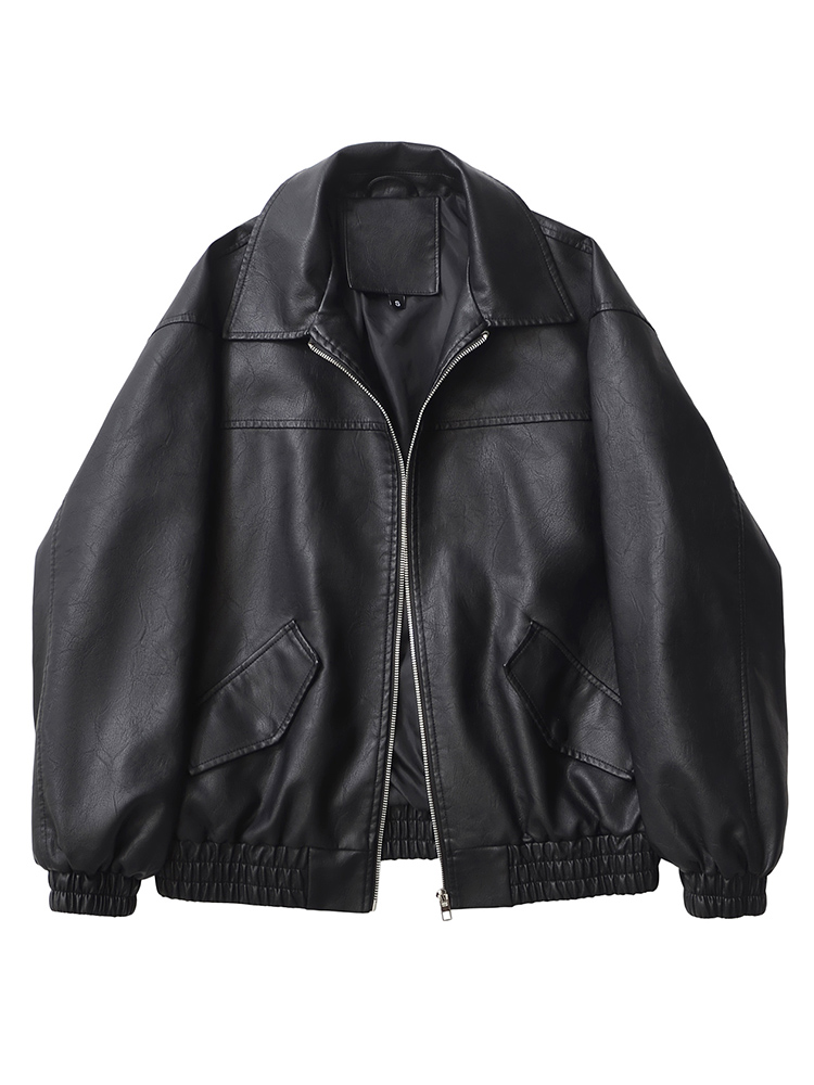 Ailegogo Streetwear Women Retr – Riding Jacket Leather recenzja i cena