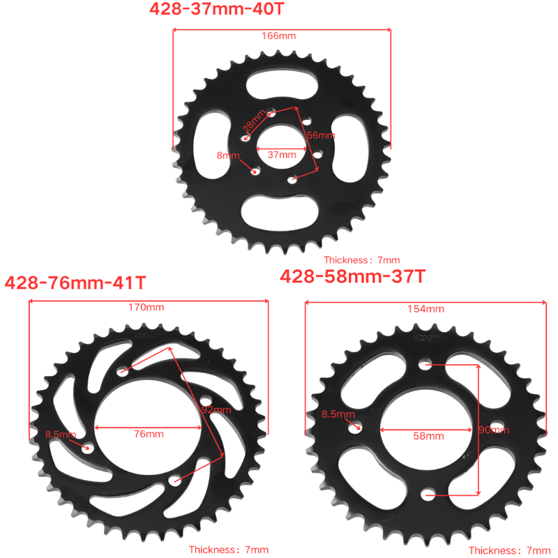 Zębatka tylna 428 Link 37T/40T – Motorcycle Gear Ratio recenzja i cena